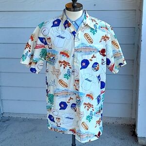 REYN SPOONER Houston Astros MLB Cotton XL Hawaiian Button Up Mens Shirt VTG Y2K‎